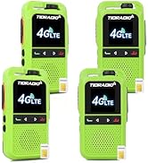 TIDRADIO TD-G100 Global Rapid Walkie Talkies with SIM Cards, 4G POC Unlimited Range 6000 Miles Tw...
