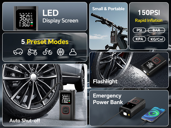 Cordless Air Pump for Car
