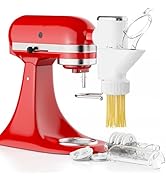 Gourmet Pasta Press Attachment for Kitchenaid Stand Mixer, Pasta Kitchenaid Attachment with 7 Int...