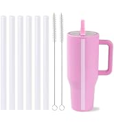 LUCKINEE Replacement Straws for HydroJug Traveler Tumbler 40 oz, 6 Pack Plastic Reusable Straws w...