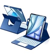 Hamile for iPad Air 11-inch & Air 5/4th Generation Case with Keyboard - 360 | Rotation Detachable...