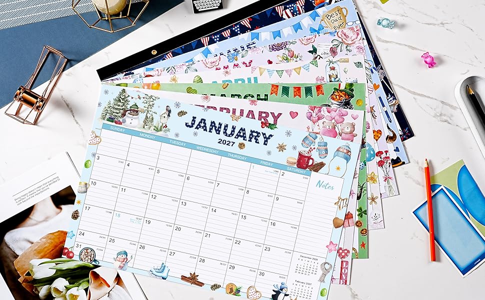 2026-2027 desk calendar