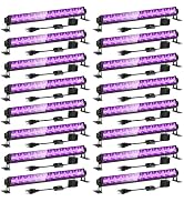 YIAYETOG 16 Pack 40W LED Black Light Bar, Black Lights Light Up 8000ft² with Switch+Plug+6ft Cord...