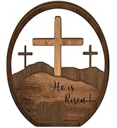 He is Risen Gifts for Adults, Easter Decor Resurrection Scene Empty Tomb, Christian Table Decorat...