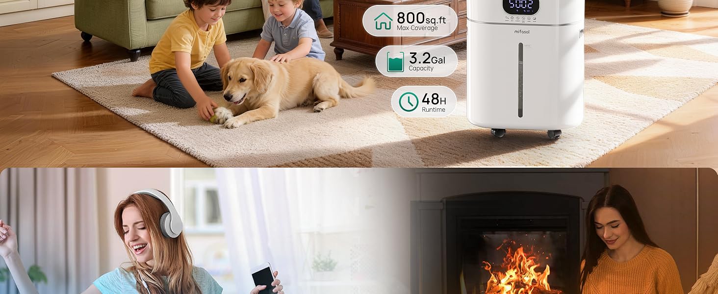 Mifasol Humidifier Large Room Warm and Cool Mist