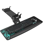 EUREKA ERGONOMIC Height Adjustable Mouse & Keyboard Tray Under Desk, 28x10'' Large Slide Out Swiv...