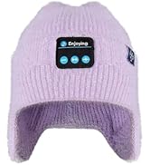 Bluetooth Beanie Hat Headphones Wireless Bluetooth Knit Earflap Beanie Built in Speaker Microphon...