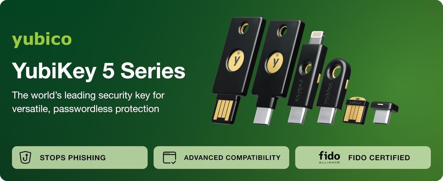 The world’s leading security key for versatile, passwordless protection.