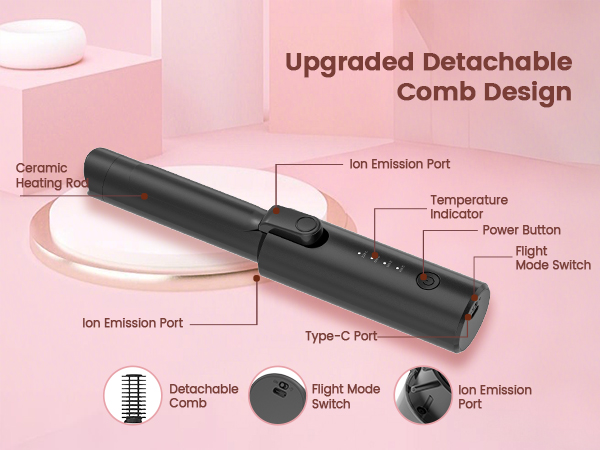 Mini Travel Hot Straightener Comb