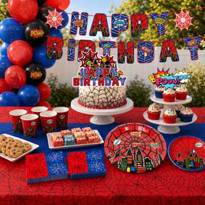 spider man birthday party decorations