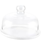Bothyi Cake Stand Cake Plate with Glass Cover Salad Pizza Decor Cake Serving Tray Dessert Display...