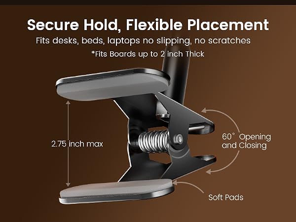 Glocusent clip on Light with Secure Hold,Flexible Placement