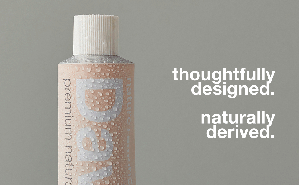 sustainably packaged, thoughtfully designed, naturally derived.