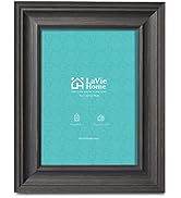 LaVie Home 5x7 Picture Frames (1 Pack, Black) Rustic Photo Frame Set with High Definition Glass f...