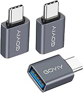 GOYIY [10Gbps USB C to USB Adapter, USB C Male to USB Female Adapter,USB3.2 Gen 2,3-Pack,Compatib...