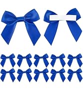 AIMUDI Royal Blue Satin Ribbon Bows 2" Self Adhesive Satin Bow for Gift Wrapping Premade Ribbon B...