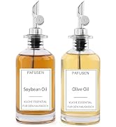 Pafusen 2 Pack Olive Oil Dispenser Bottle, 12 oz Oil Bottles for Kitchen, Glass Oil Coffee Syrup ...