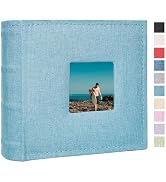 Cherrich Small Photo Album 4x6 100 Pockets with Writing Space Linen Cover Picture Book Holds 4x6 ...