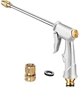 Lengthened Rod Garden Hose Nozzle Heavy Duty High Pressure Water Sprayer for Garden Spray Patio O...