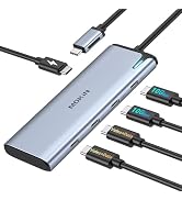 USB C to USB C Hub Dual Monitor, USBC Splitter with 4K@60Hz DP Alt Mode Video Output, 10Gbps Data...