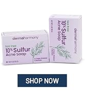 Dermaharmony 10% Sulfur with Tea Tree Oil Acne Bar Soap 4 oz (2 Bars)