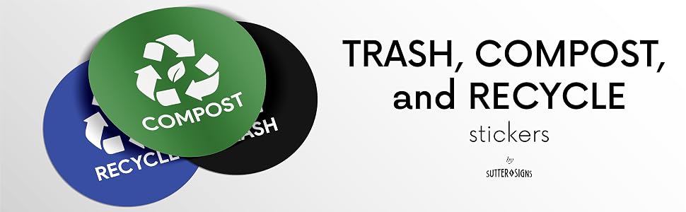 Trash, Compost, and Recycle Stickers