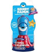 Handy Famm Phillip the Octopus Phillips Screwdriver, Kid Safe STEM DIY Tool with Stabilizer Legs,...