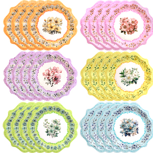 Floral Paper Plates