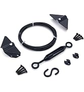 HILLMASTER Durable Anti Sag Gate Kit for Wooden Fence, Anti-Sag Gate Support Cable Kit in Zinc, A...