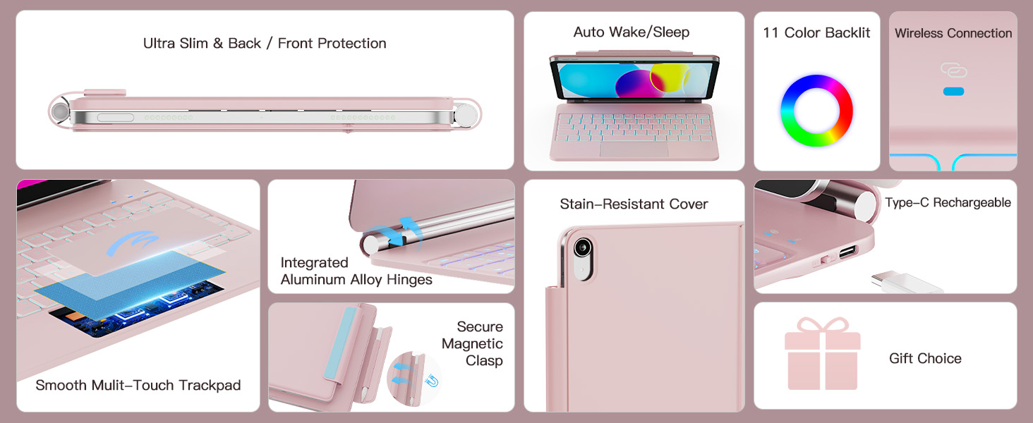 ipad 10th generation case with keyboard