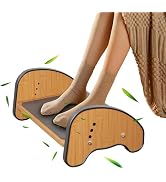 Upgravity Rocking Foot Rest for Under Desk at Work - 3 Adjustable Heights Wooden Office Footrest,...