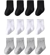 Baby Crew Socks Baby Newborn Socks 12-Pack Baby Sock 0-3/3-6 Months Infant