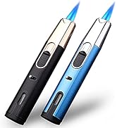 Cponmist 2 Pack Butane Torch Lighter, Refillable and Adjustable Butane Lighter, Pen Lighter with ...