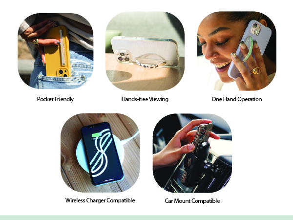 pocket friendly hands free one hand operation wireless charger car mount compatible magsafe