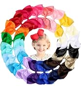 20PCS 4.5inch Hair Bows for Girls Clips, Oaoleer Layered Grosgrain Ribbon Bows Hair Alligator Cli...