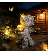ehuoyan Solar Garden Dragon Statue Outdoor Garden Decor Lights Unique Dragon Gifts for Women Mom ...