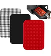 Air Fryer Liner Accessories for Ninja Foodi Dual Air Fryer DZ201, Double Basket Ninja Reusable Re...
