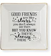 HOME SMILE Ceramic Ring Dish Jewelry Tray for Mom Sister Friends