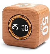 Exlliy Timer 5, 25, 10, 50 Minutes Preset, Desk Productivity Cube w/Gravity Sensor for A...