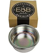 E&B Lab NT (NanoTech) Double Espresso Portafilter Basket 58mm Ridgeless (22) Silver