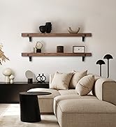 Mantel Walnut Modern Floating Shelves