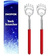ZMOIVOK 2 Pcs Back Scratcher Extendable,Metal Bear Claws Back Scratchers,Backscratche for Men, Wo...