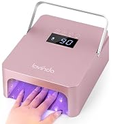 Lavinda 60W Cordless UV LED Nail Lamp – Rechargeable Gel Nail Light with 5200mAh Battery, LCD Dis...