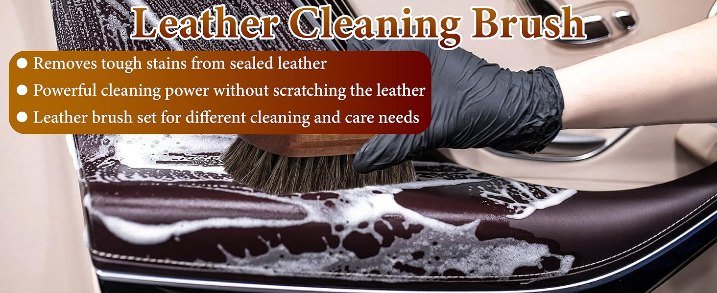 Leather Brush Car Detailing