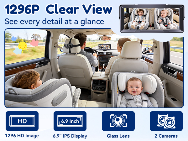 dual baby car camera