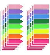 2000 Pcs Page Markers Bright Sticky Tabs, Translucent Arrow Flags for Annotating Books Fluorescen...