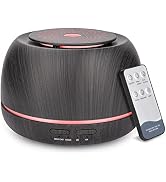 SEEDSEEL 300ML Aroma Essential Oil Diffuser,8 Hours Wood Grain Cool Mist Aromatherapy Diffuser wi...