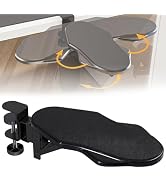 Computer Arm Rest Support Extender for Desk, Adjustable Rotating Arm Wrist Rest Pad Holder, Ergon...