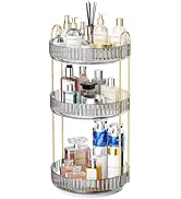GTI 360° Rotating Makeup Organizer, 3 Tier Large Capacity Perfume Cosmetics Skincare Vanity Organ...