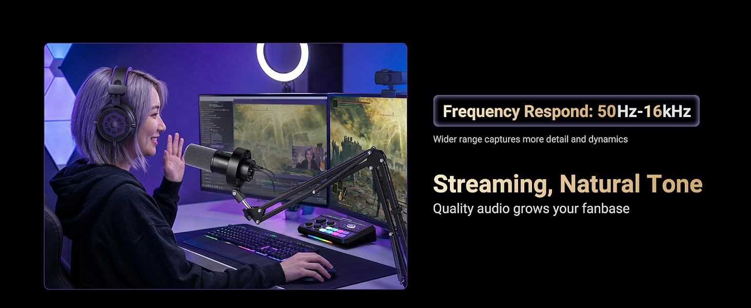 streaming mic with boom arm